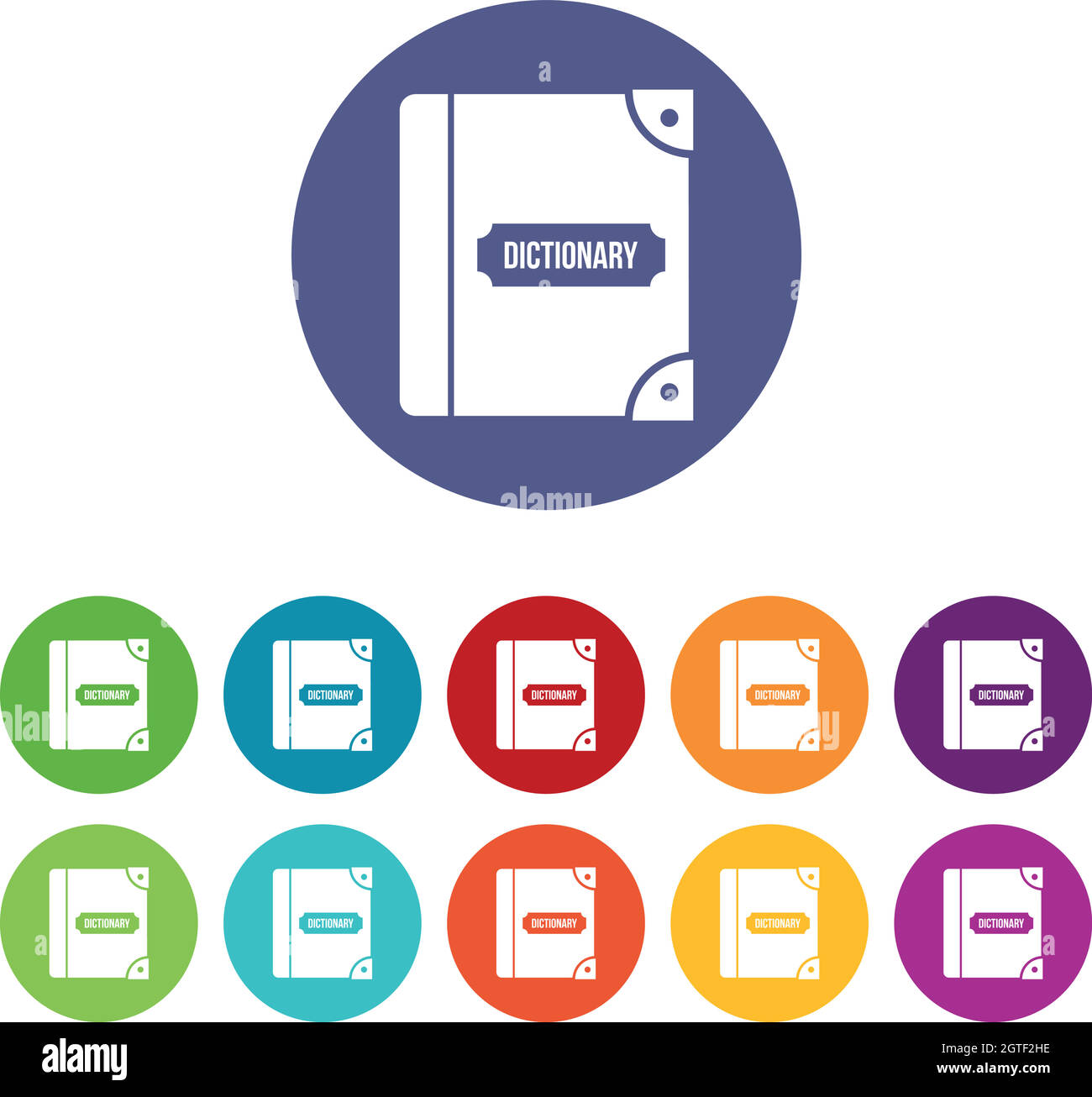 English dictionary set icons Stock Vector Image & Art Alamy