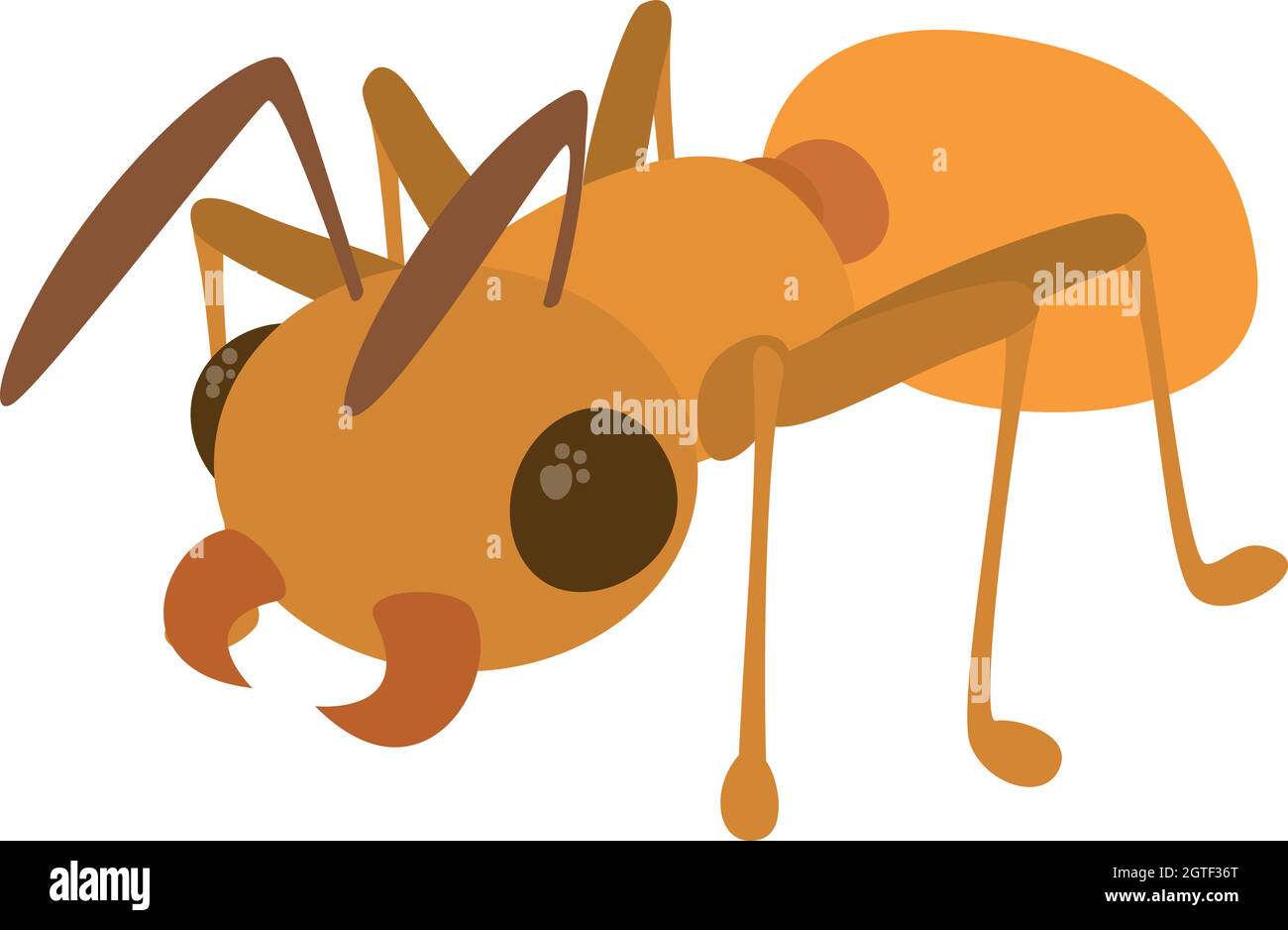 Ant icon, cartoon style Stock Vector