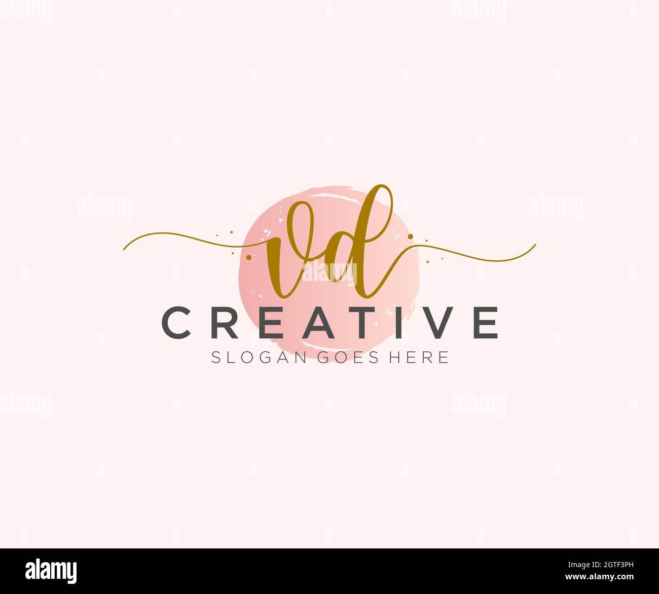 VD Feminine logo beauty monogram and elegant logo design, handwriting ...