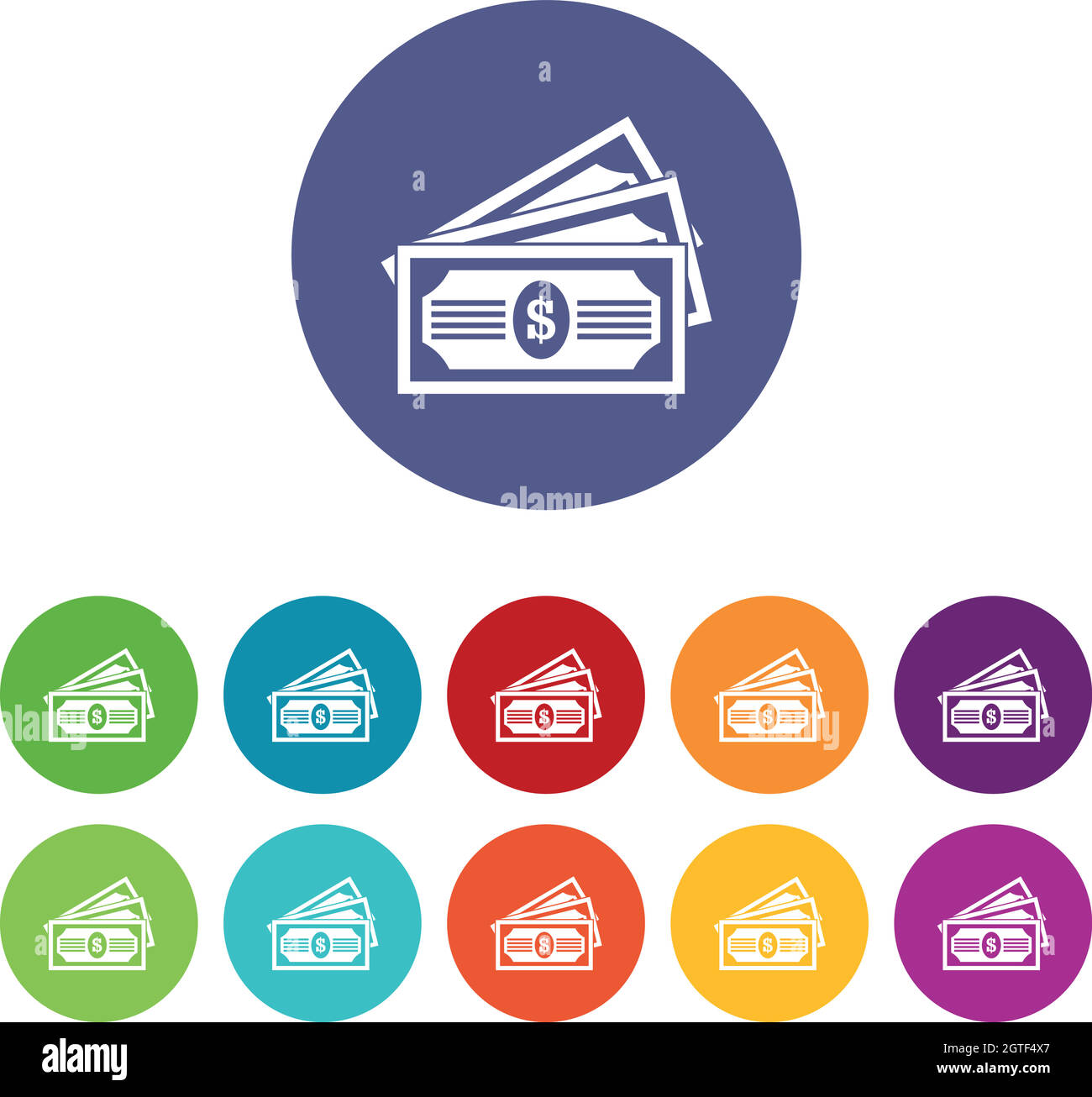 Three dollar bills set icons Stock Vector Image & Art - Alamy