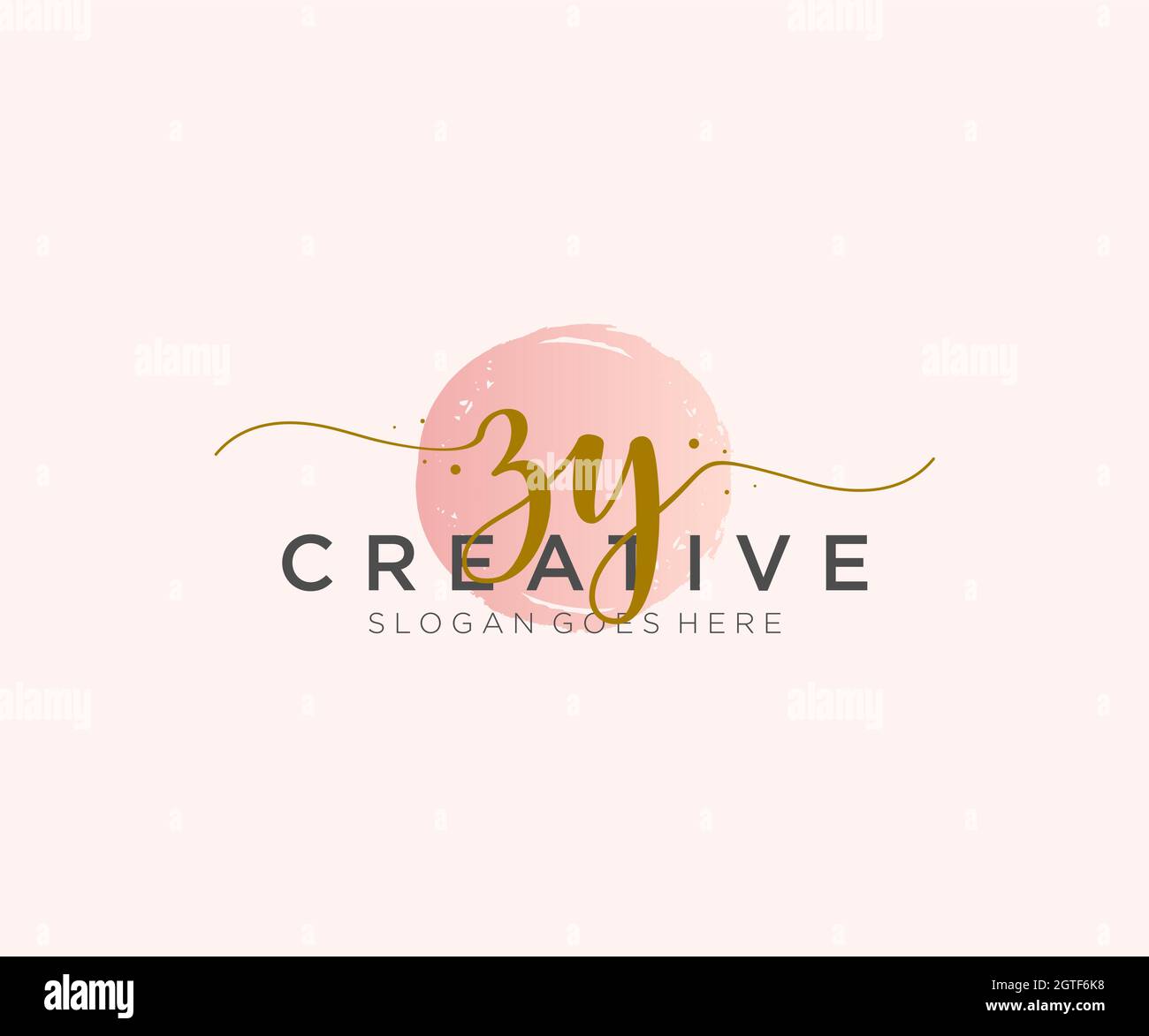 ZY Feminine logo beauty monogram and elegant logo design, handwriting ...