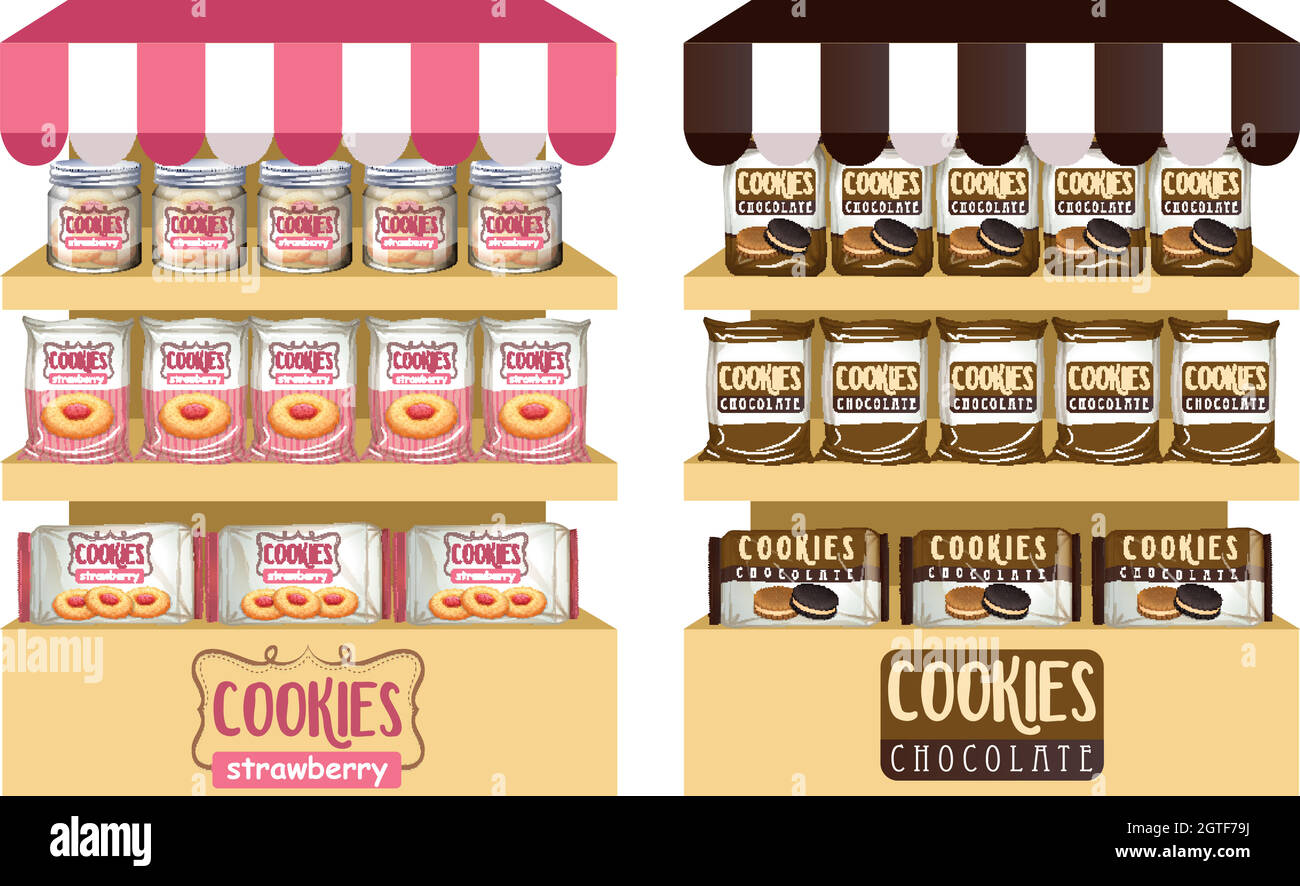 Cookies in bags and jars Stock Vector Image & Art Alamy
