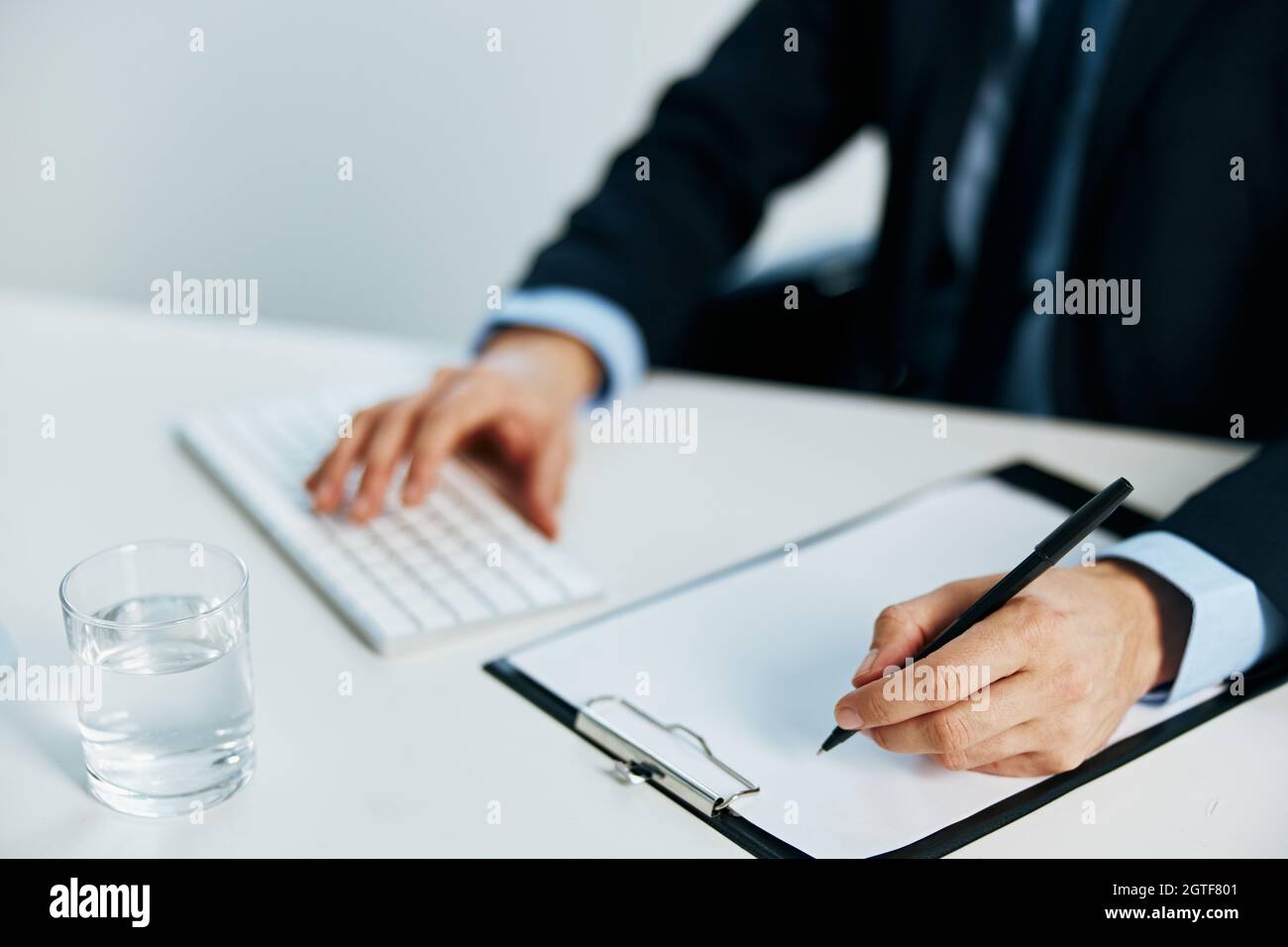 computer work office desktop official Stock Photo - Alamy