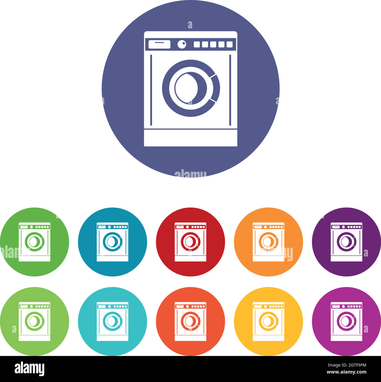 Washing machine set icons Stock Vector Image & Art Alamy