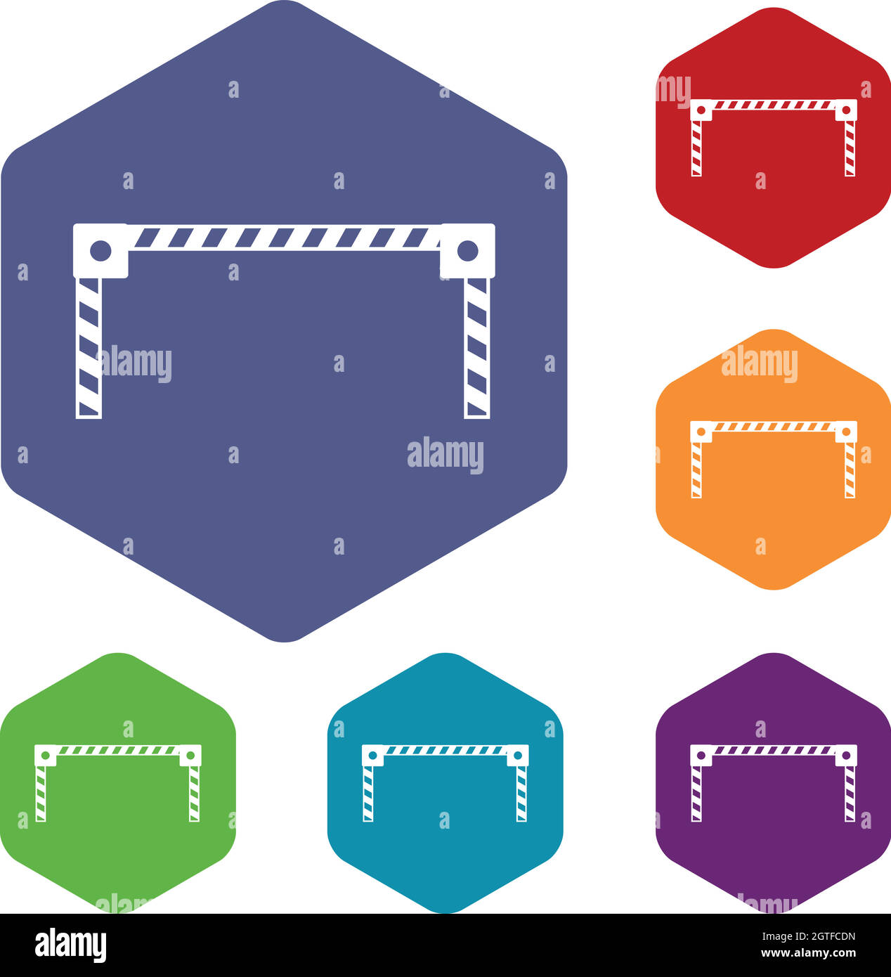 Barrier icons set Stock Vector
