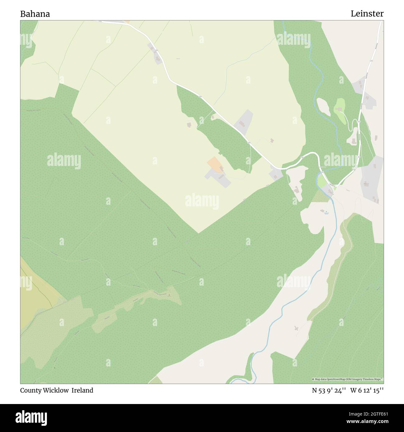 Pine County Gis Map Bahana, County Wicklow, Ireland, Leinster, N 53 9' 24'', W 6 12' 15'', Map,  Timeless Map Published In 2021. Travelers, Explorers And Adventurers Like  Florence Nightingale, David Livingstone, Ernest Shackleton, Lewis And