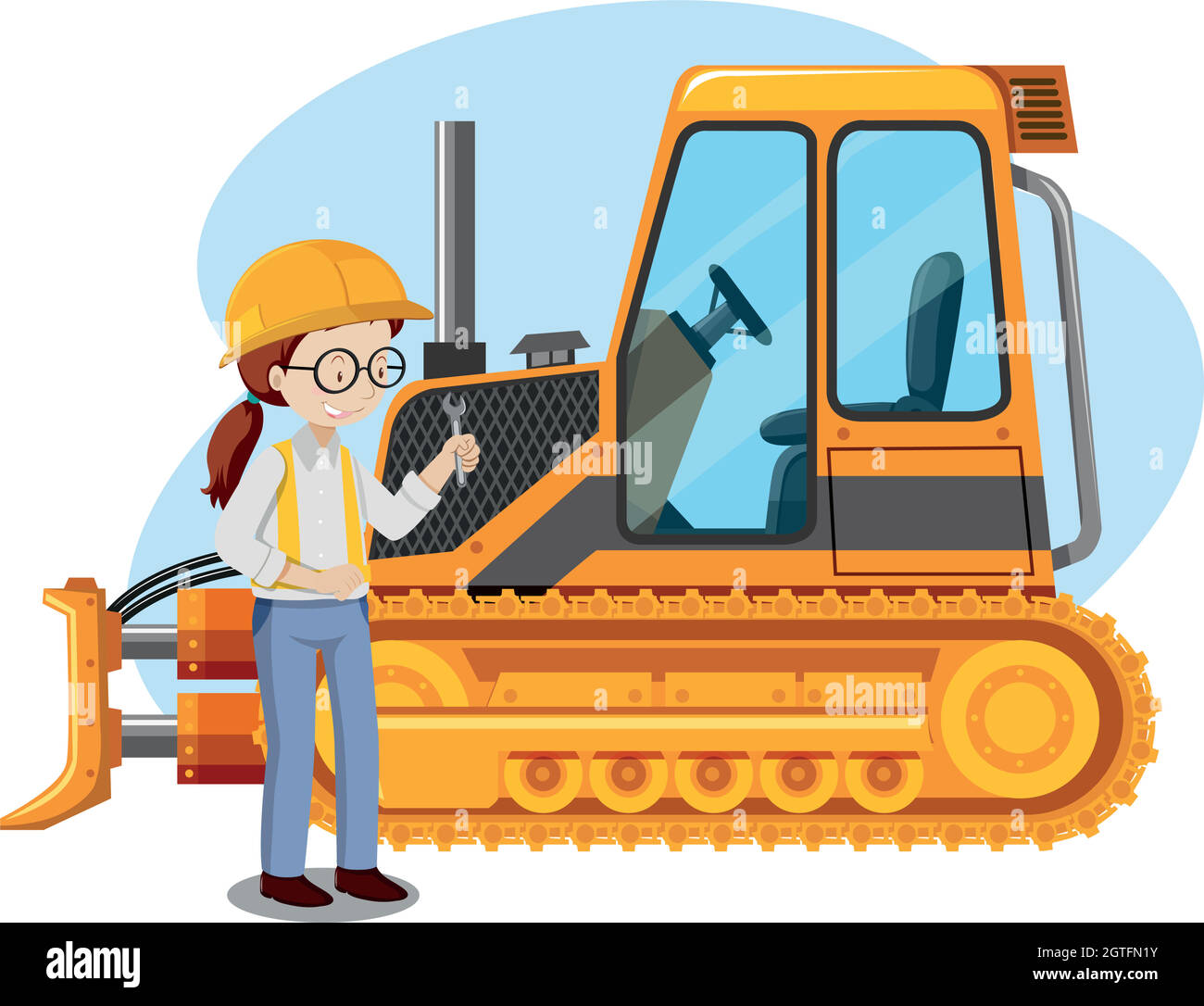 Young mechanic tractor Stock Vector Images Alamy