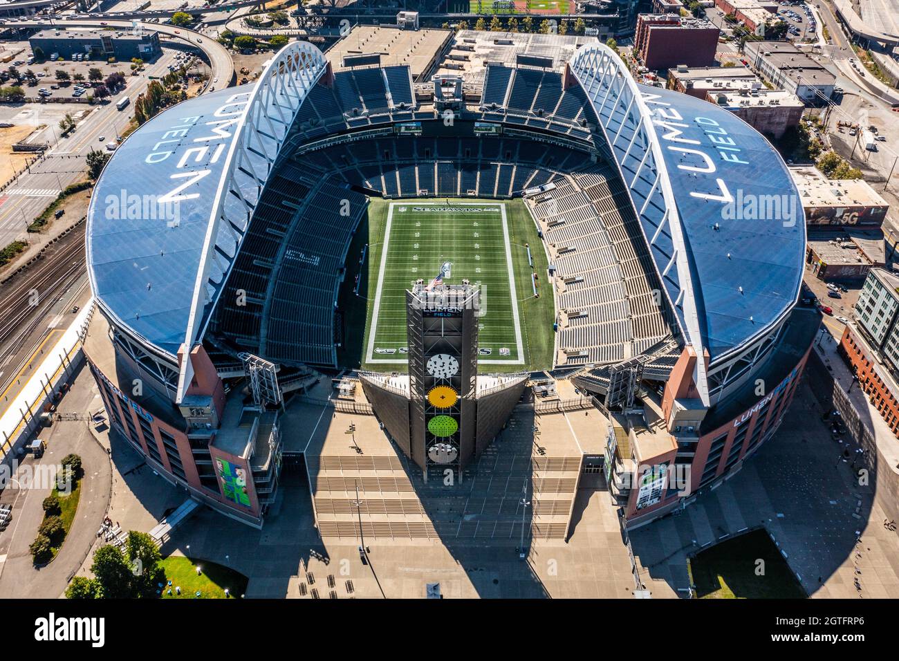 Lumen Field, Home of the Seahawks and Sounders, Seattle, Washington, USA Stock Photo