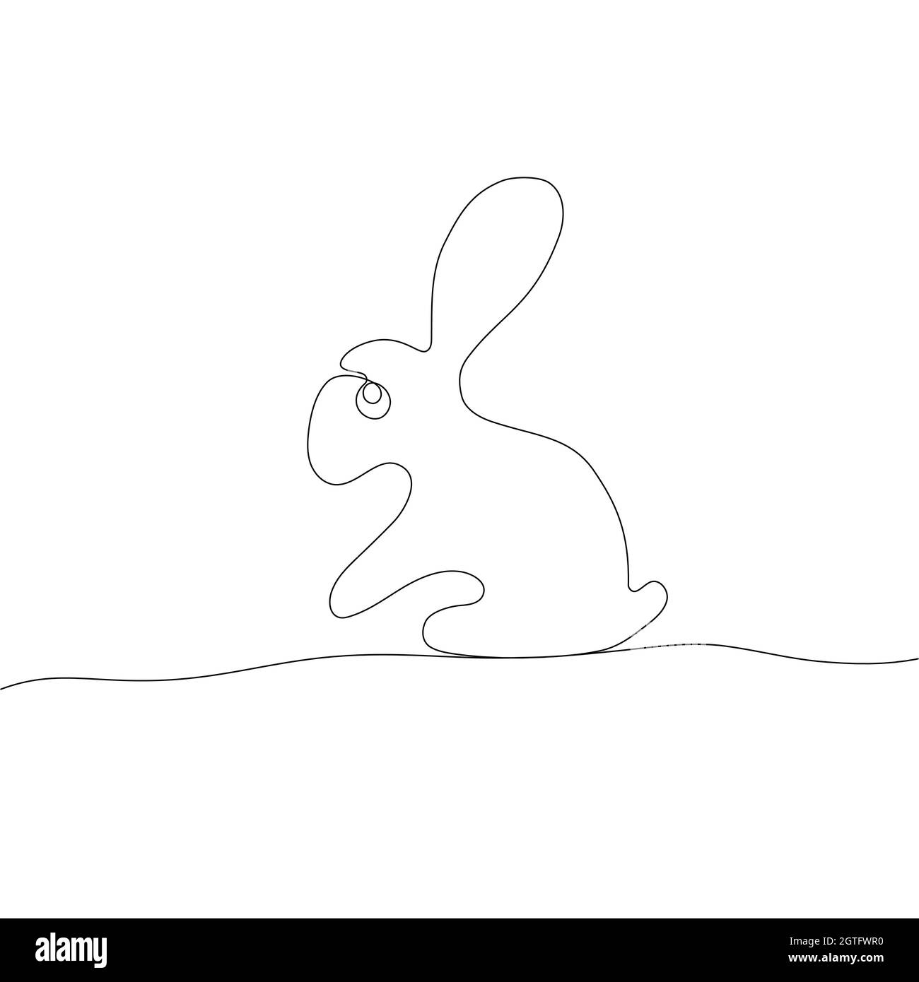 Buy Abstract Rabbit Figure Art Rabbit Drawing One Line Drawing Online in  India  Etsy