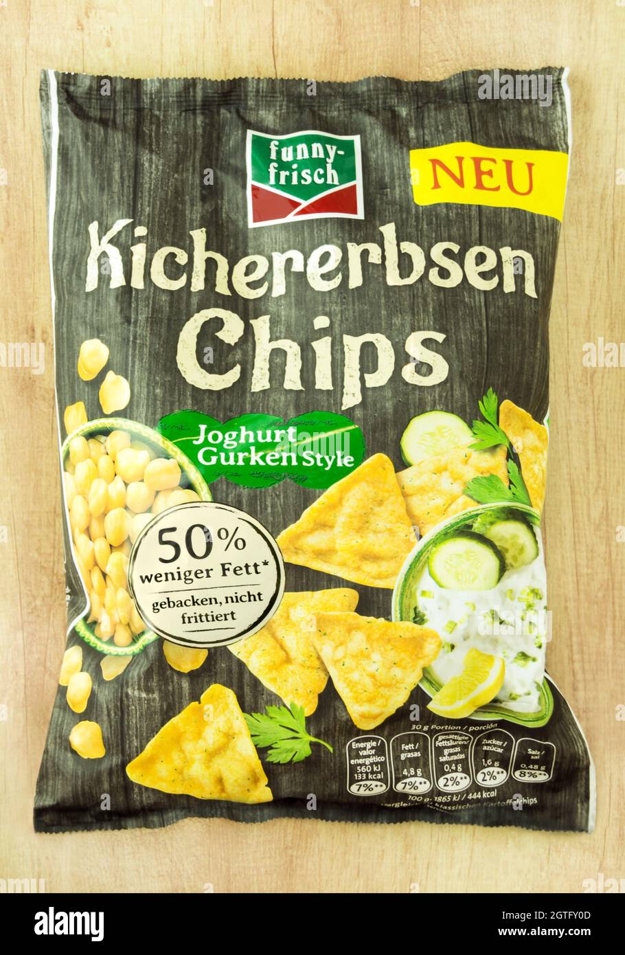 Hamburg, Germany - August 8, 2021: Kichererbsen Chips Funny Frisch Stock  Photo - Alamy