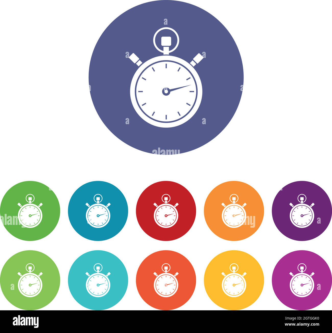 Stopwatch set icons Stock Vector Image & Art - Alamy