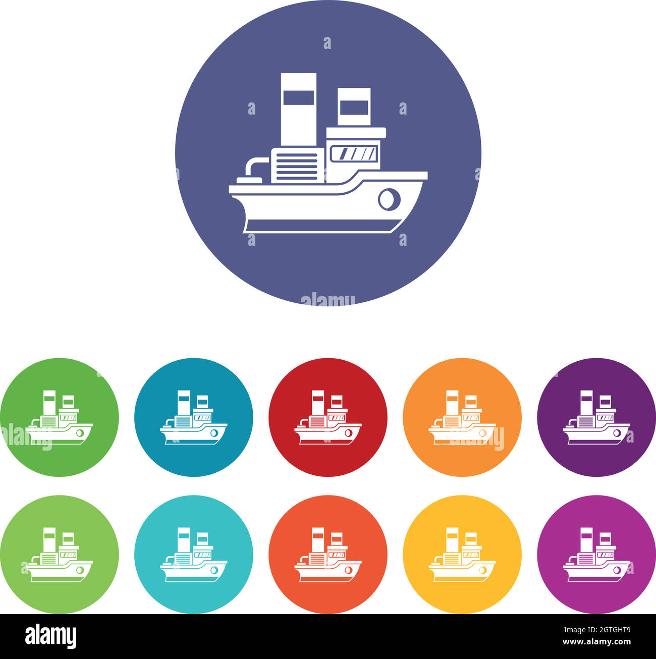 Small ship set icons Stock Vector Image & Art - Alamy