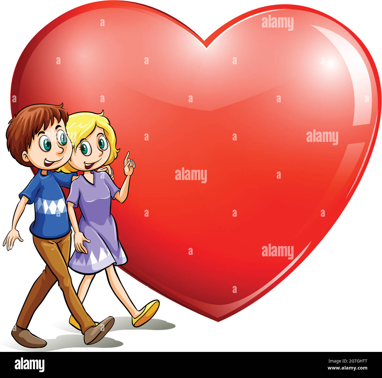 A loving couple Stock Vector