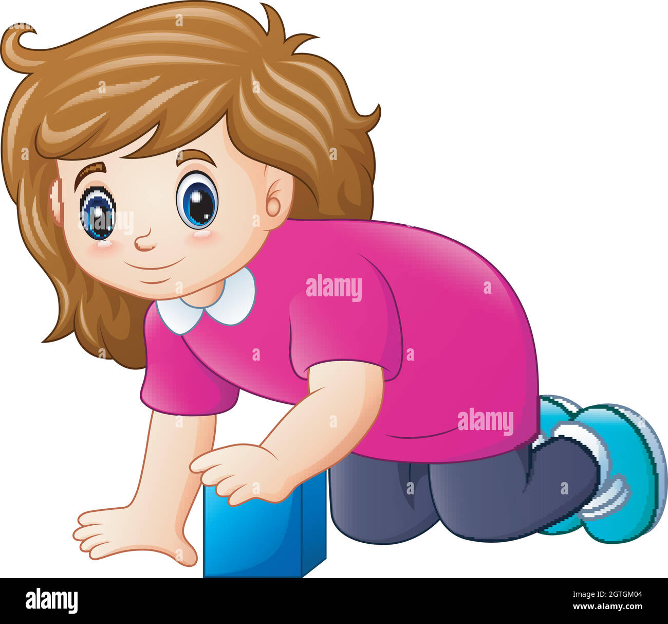 girl put on shoes clipart