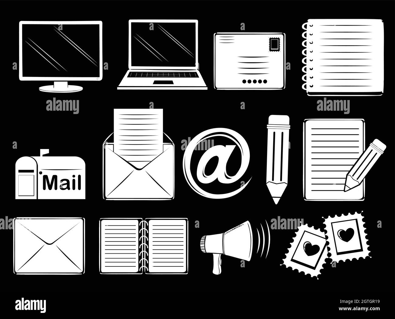 Different communication tools Stock Vector