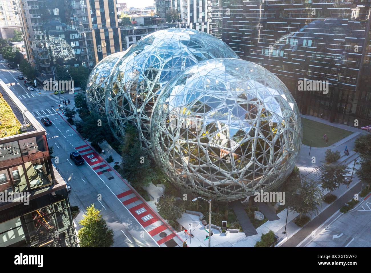 The Sphere, Amazon Corporate Offices, Seattle, Washington, USA Stock Photo