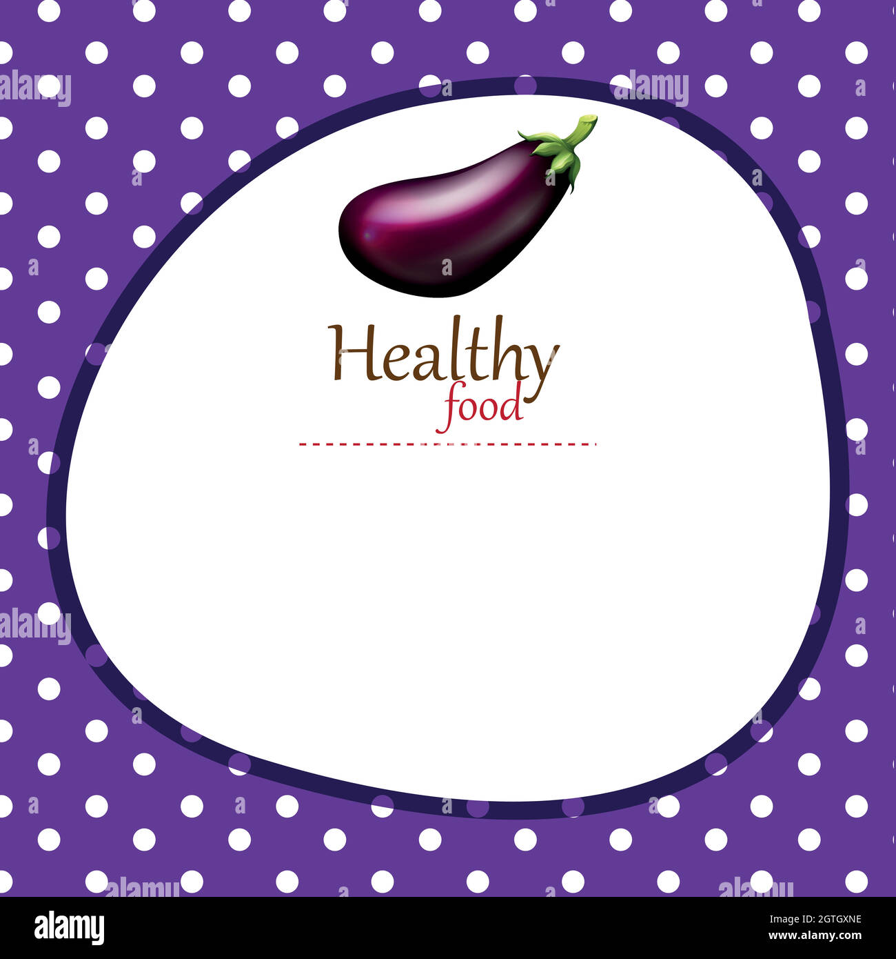 Border design with eggplant Stock Vector Image & Art Alamy