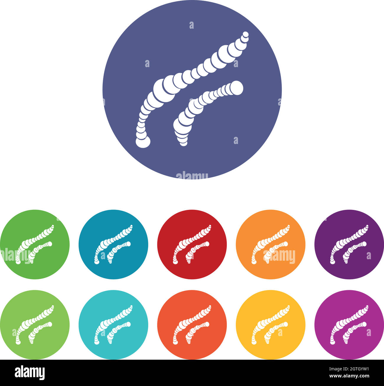 Spiral bacteria set icons Stock Vector Image & Art - Alamy