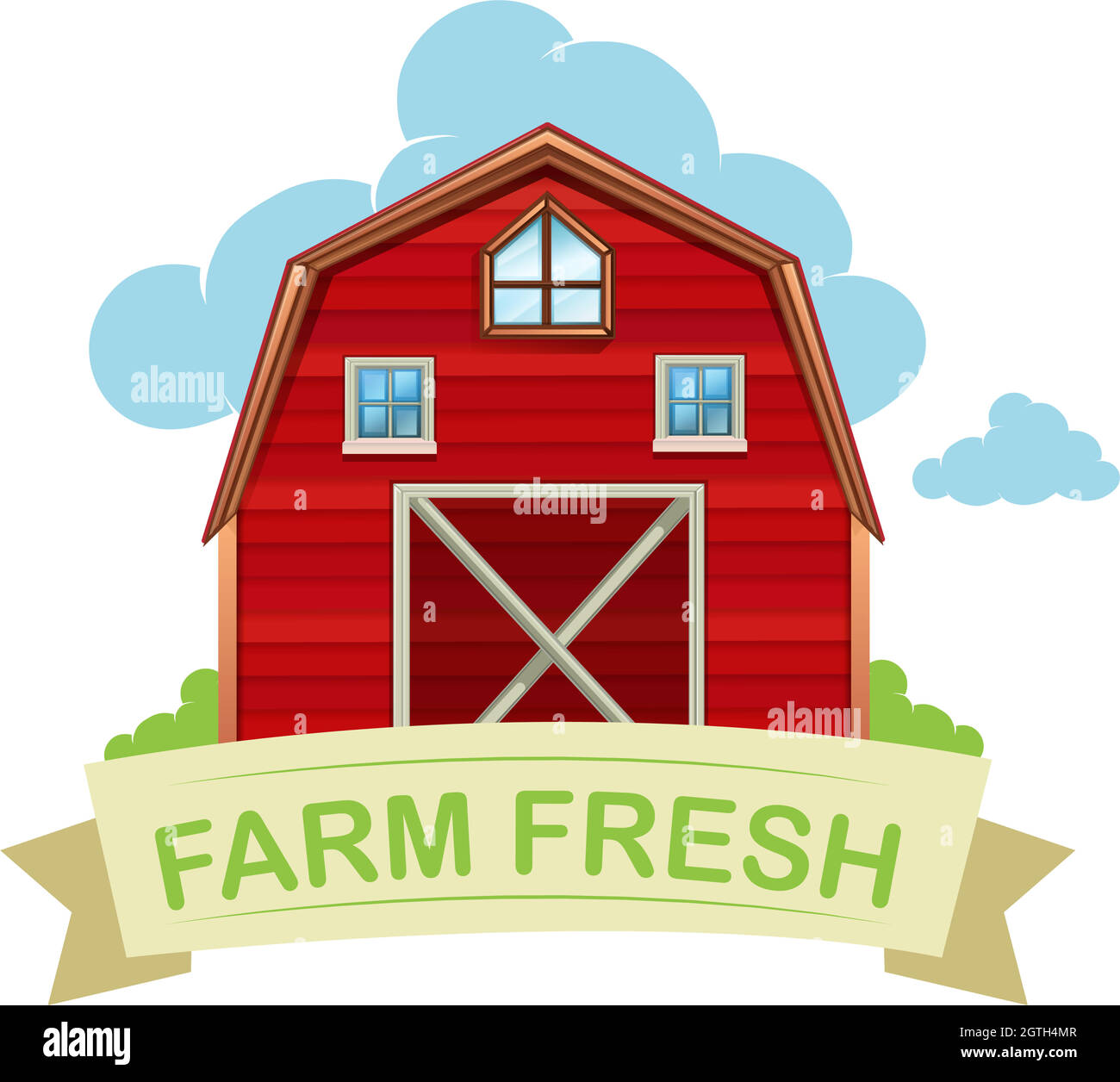 Farm fresh barn on white Stock Vector Image & Art Alamy