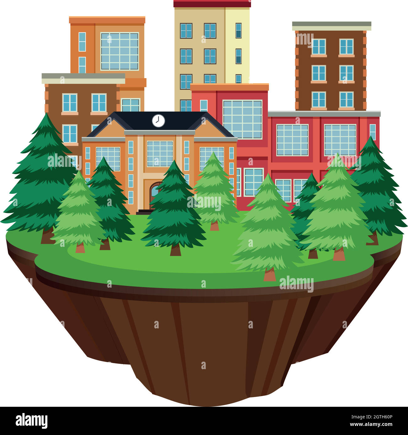 Isolated island urban building Stock Vector Image & Art - Alamy