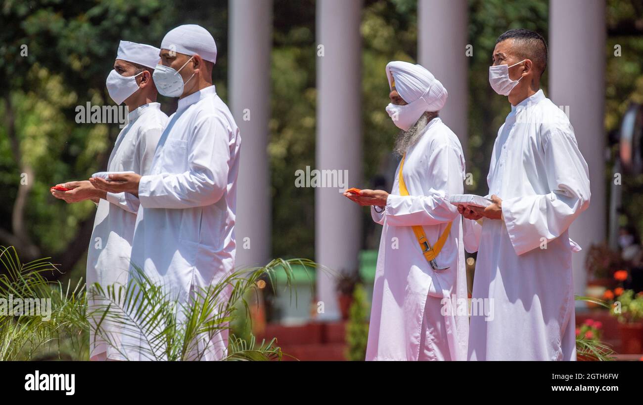 Dehradun, Uttarakhand India August 15, 202. All religious priests praying at Indian army officers passing out parade at Indian Military Academy IMA.  Stock Photo