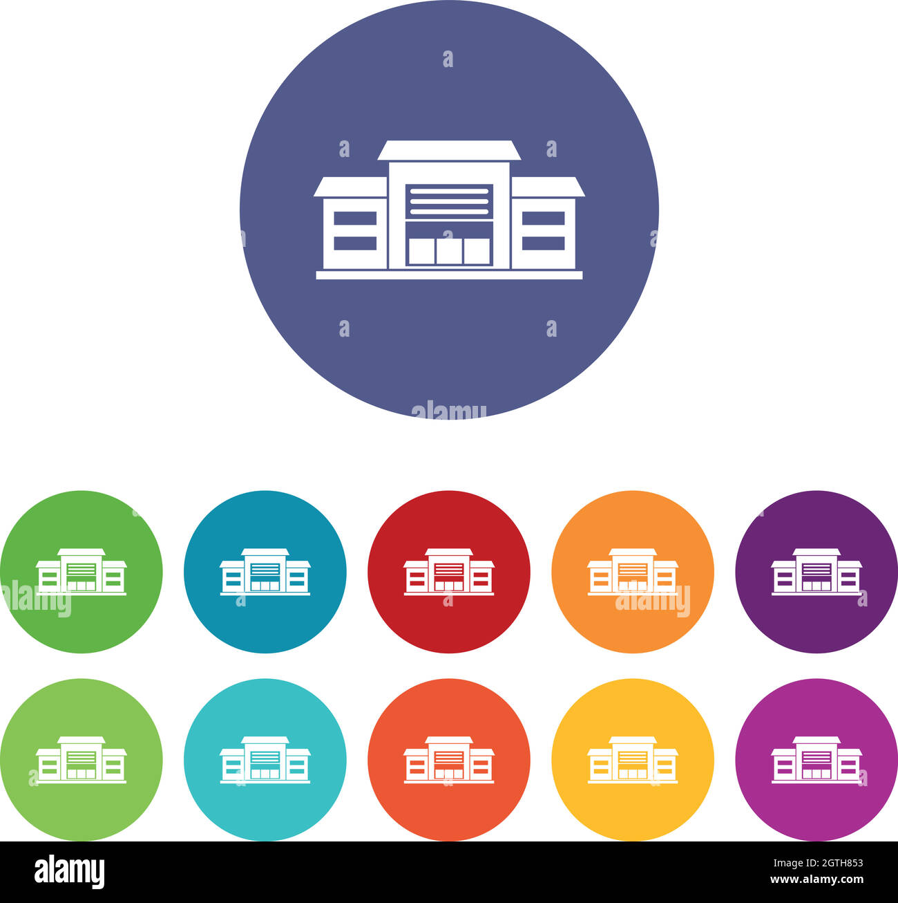 Warehouse exterior front Stock Vector Images - Alamy