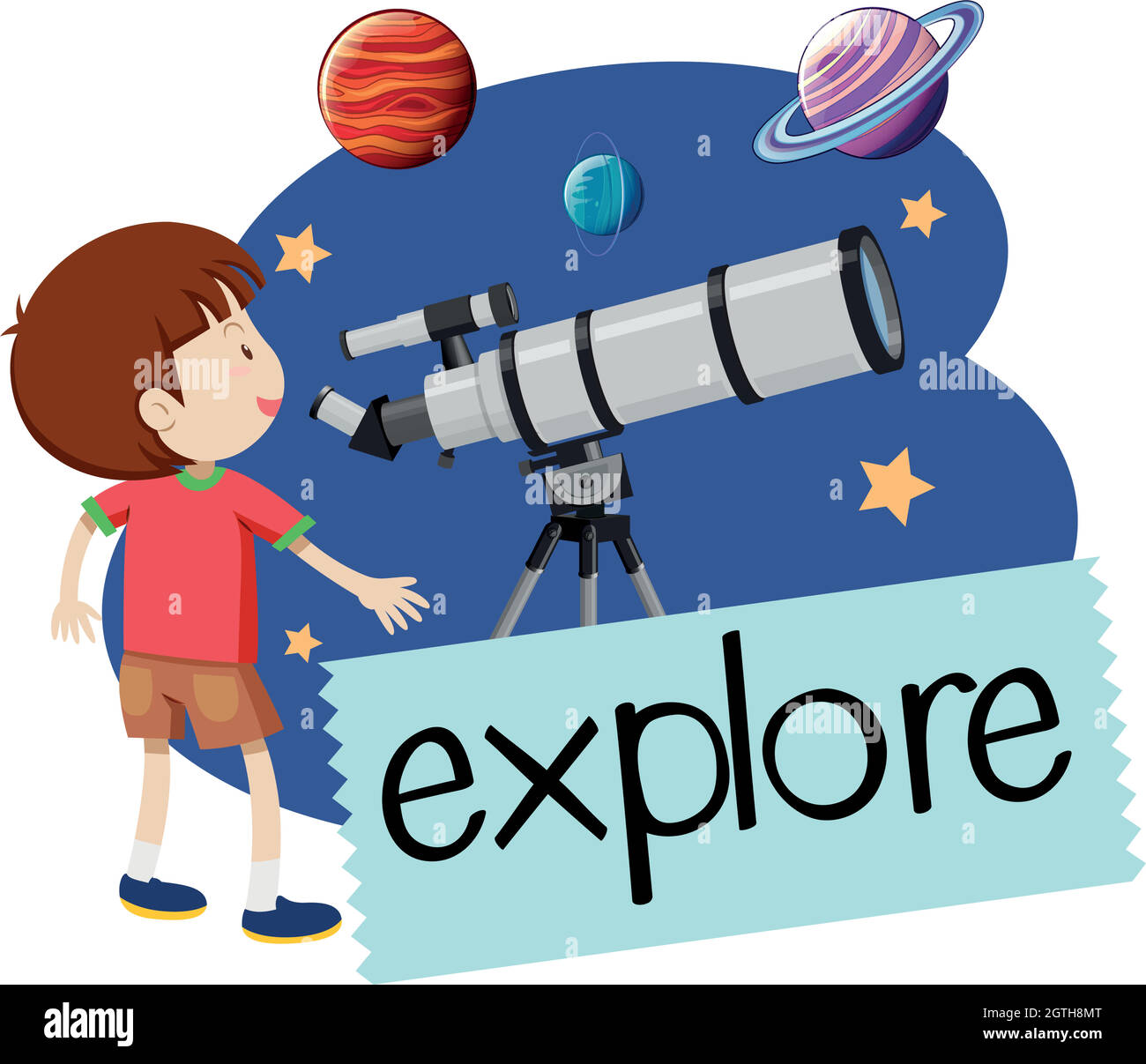 Comet telescope image Stock Vector Images Alamy