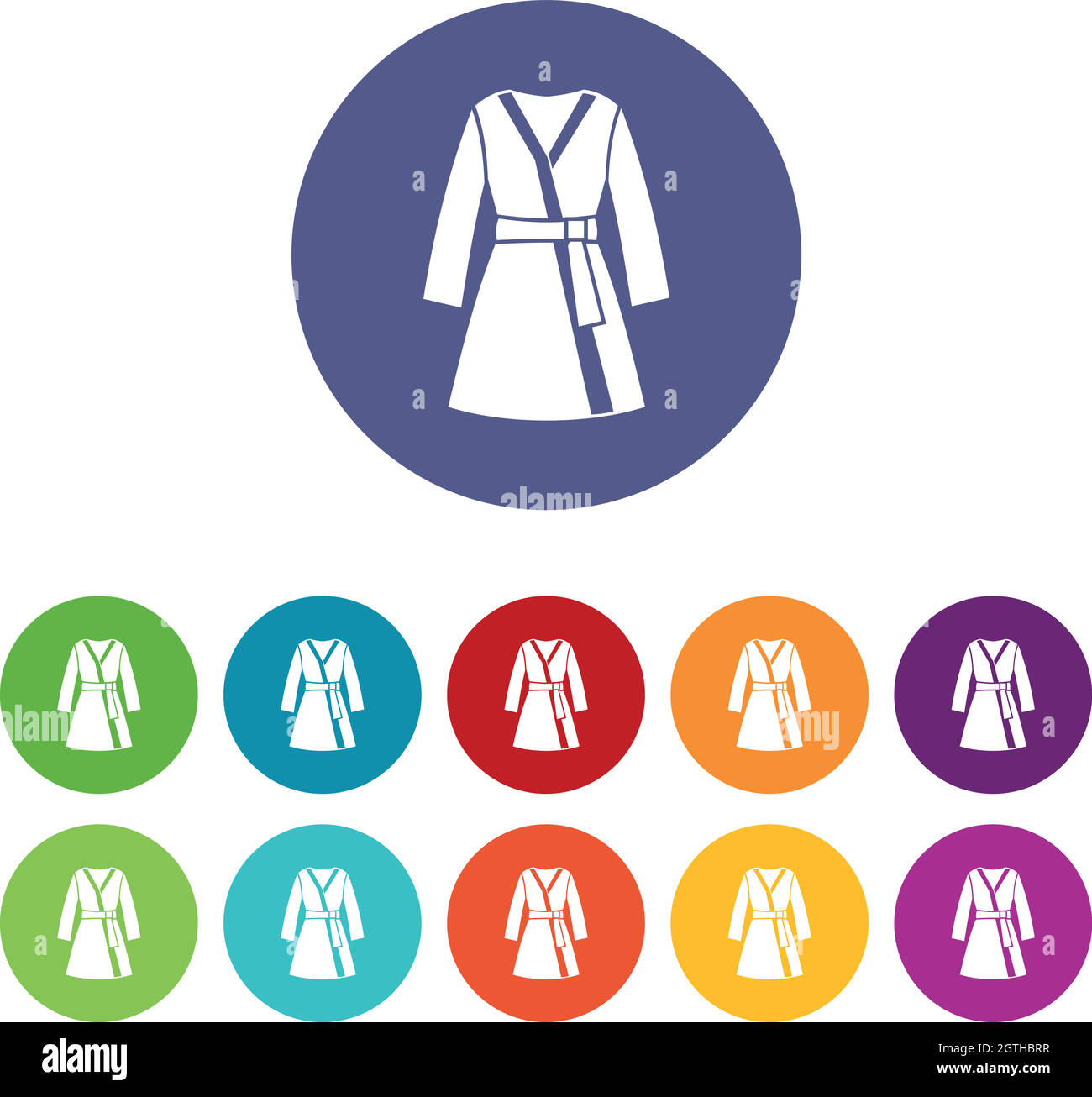 Bathrobe set icons Stock Vector Image & Art Alamy