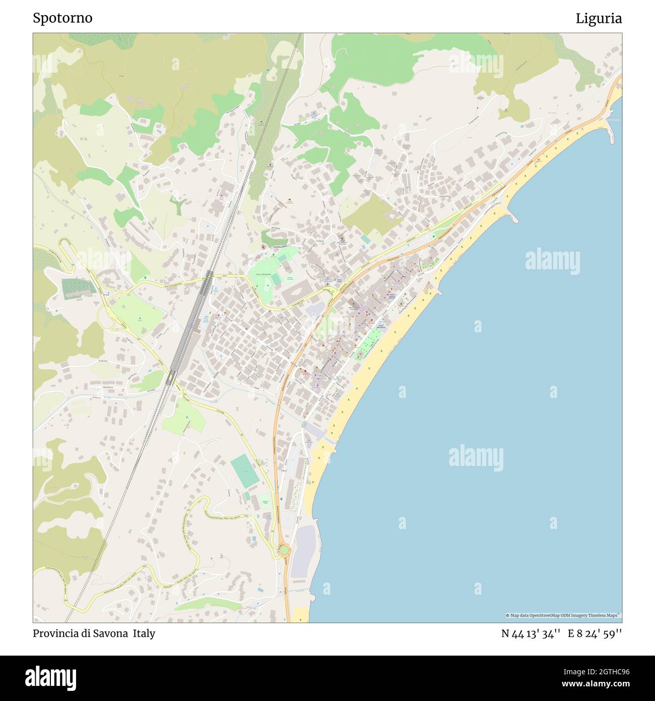 Spotorno, Provincia di Savona, Italy, Liguria, N 44 13' 34'', E 8 24 ...