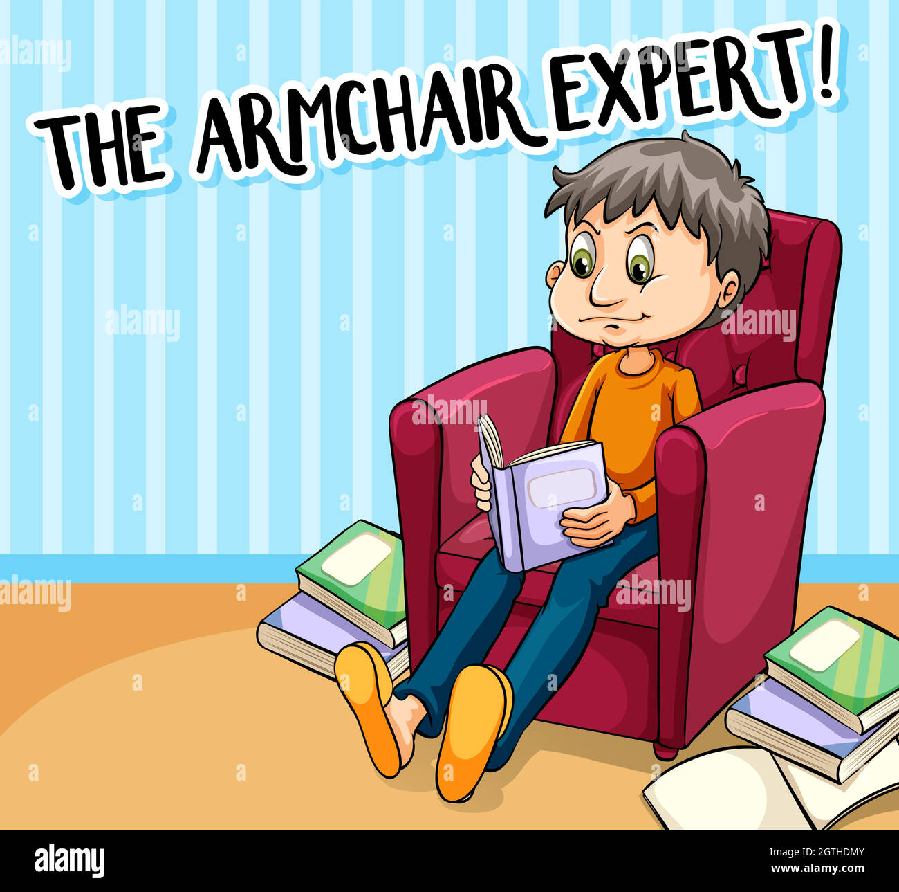 Idiom poster for armchair expert Stock Vector Image & Art Alamy