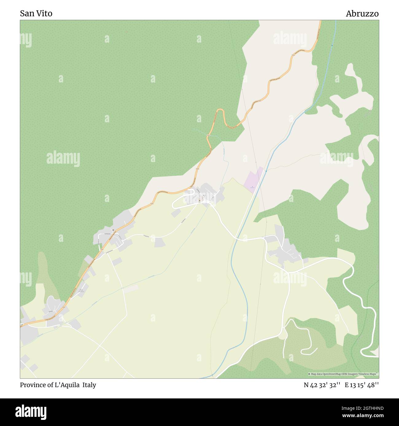 San Vito Italy Map San Vito, Province Of L'aquila, Italy, Abruzzo, N 42 32' 32'', E 13 15'  48'', Map, Timeless Map Published In 2021. Travelers, Explorers And  Adventurers Like Florence Nightingale, David Livingstone, Ernest Shackleton,