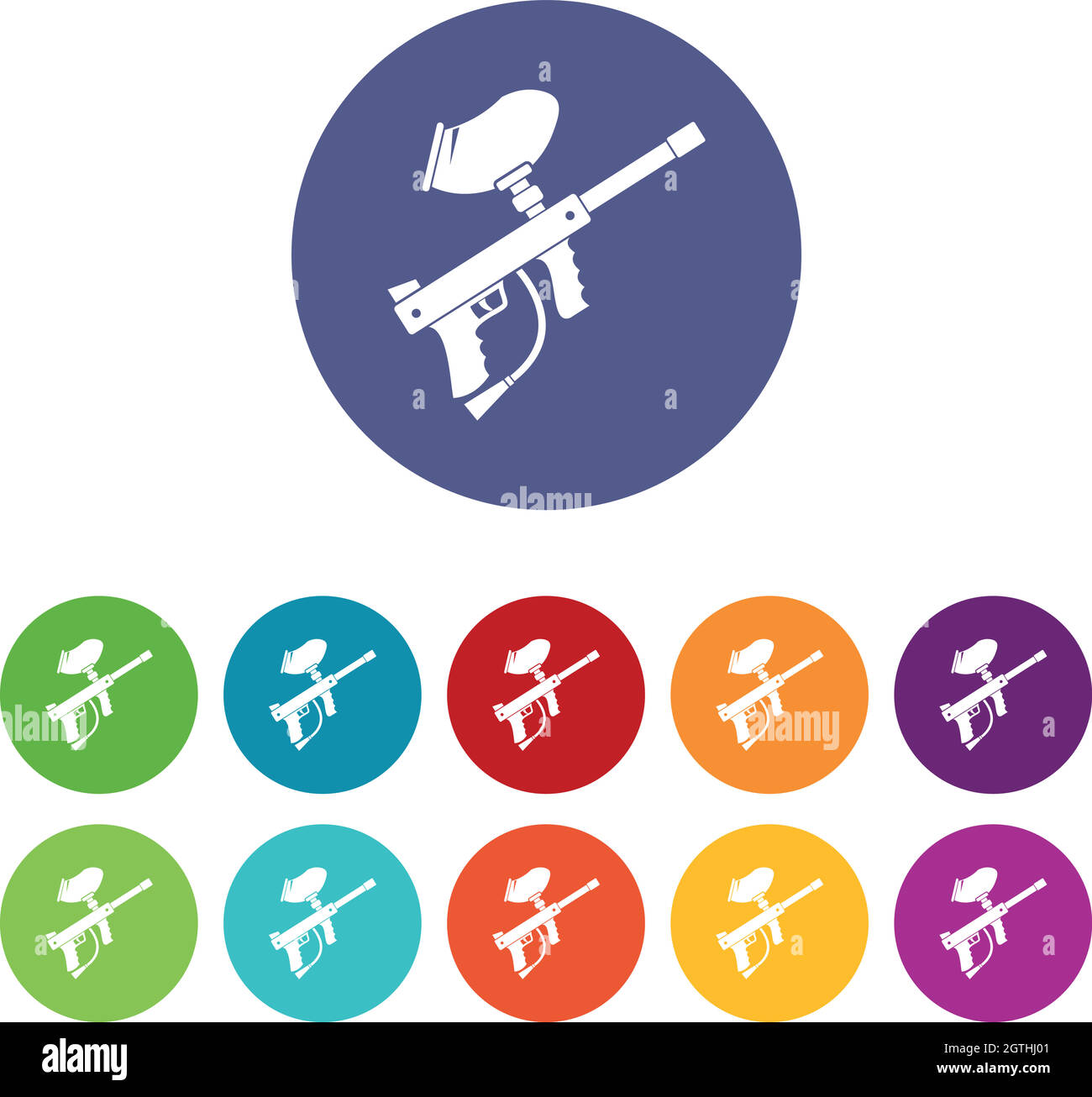 Paintball marker set icons Stock Vector Image & Art - Alamy