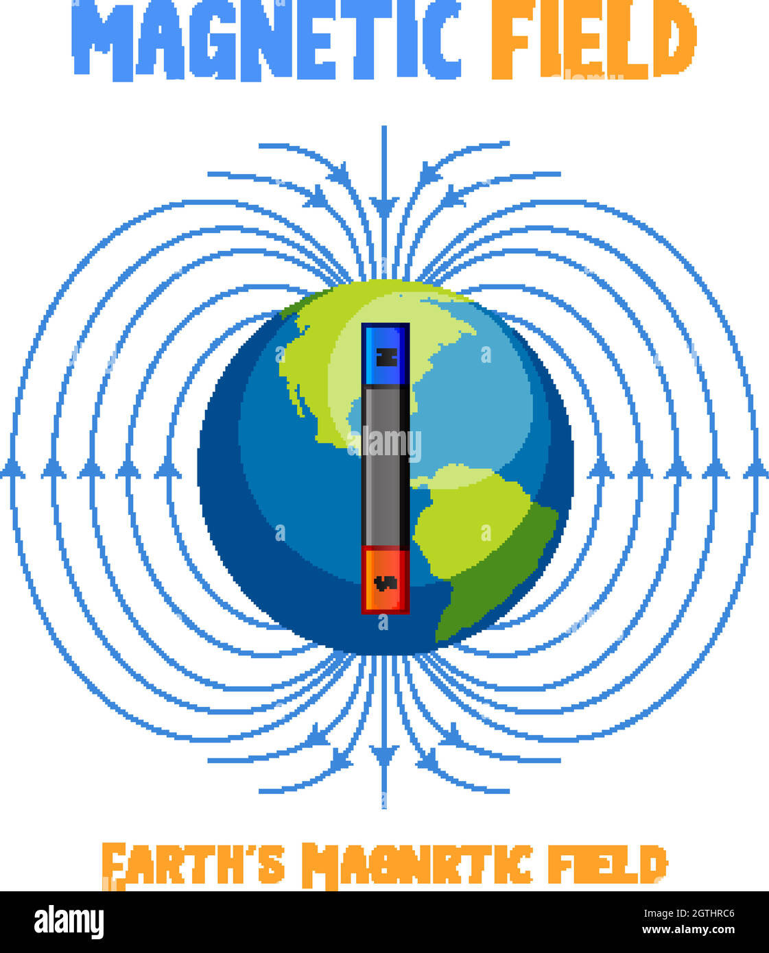 Earth's magnetic 2024 field for kids