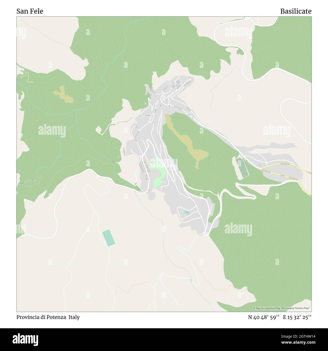 San Fele Italy Map San Fele Cut Out Stock Images & Pictures - Alamy