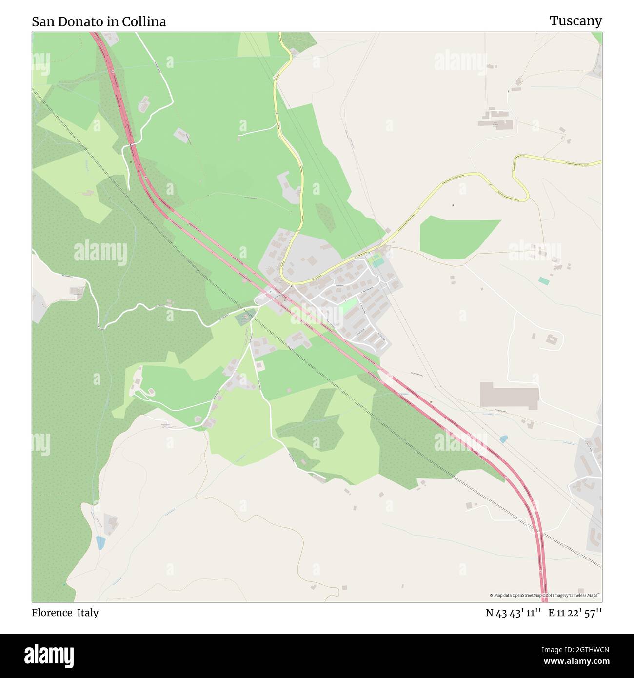 San Donato Italy Map San Donato In Collina, Florence, Italy, Tuscany, N 43 43' 11'', E 11 22'  57'', Map, Timeless Map Published In 2021. Travelers, Explorers And  Adventurers Like Florence Nightingale, David Livingstone, Ernest Shackleton,