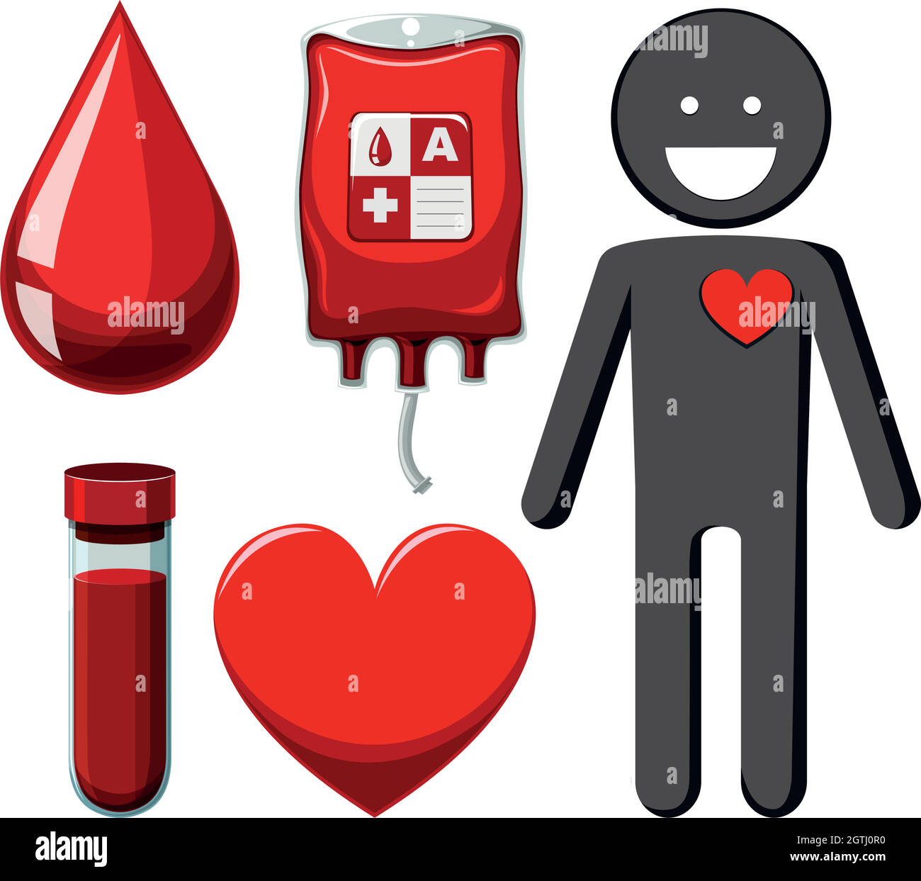 Human and blood donation Stock Vector