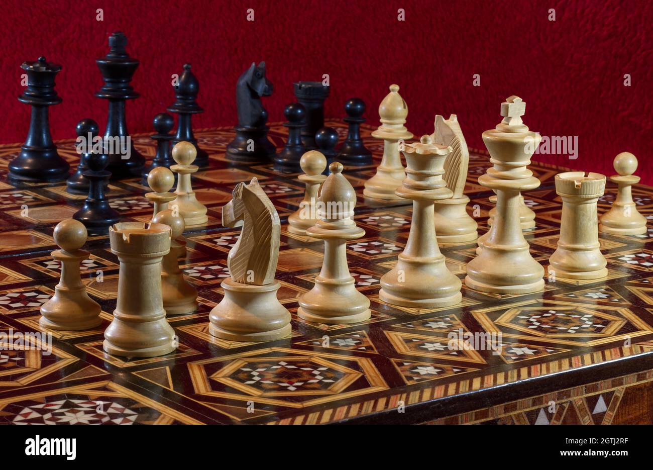 Chess Pieces Board Layout Stock Photo 666380395