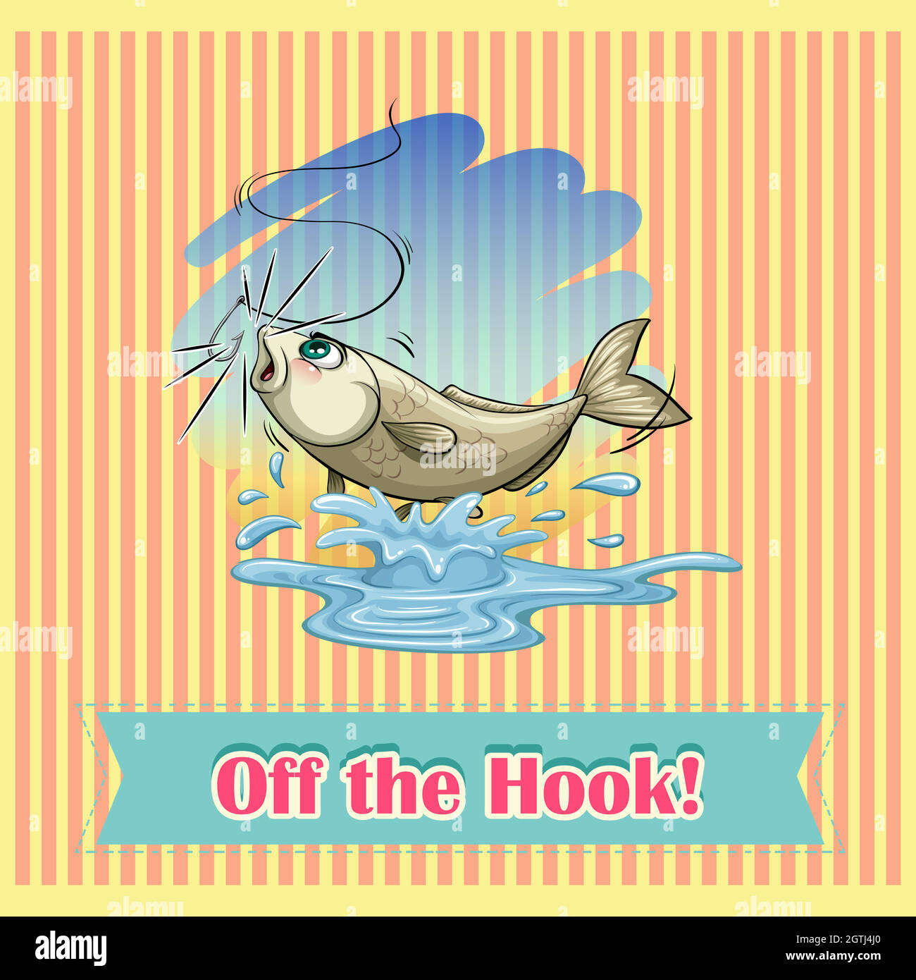 Fish released from fishing hook Stock Vector Image & Art Alamy