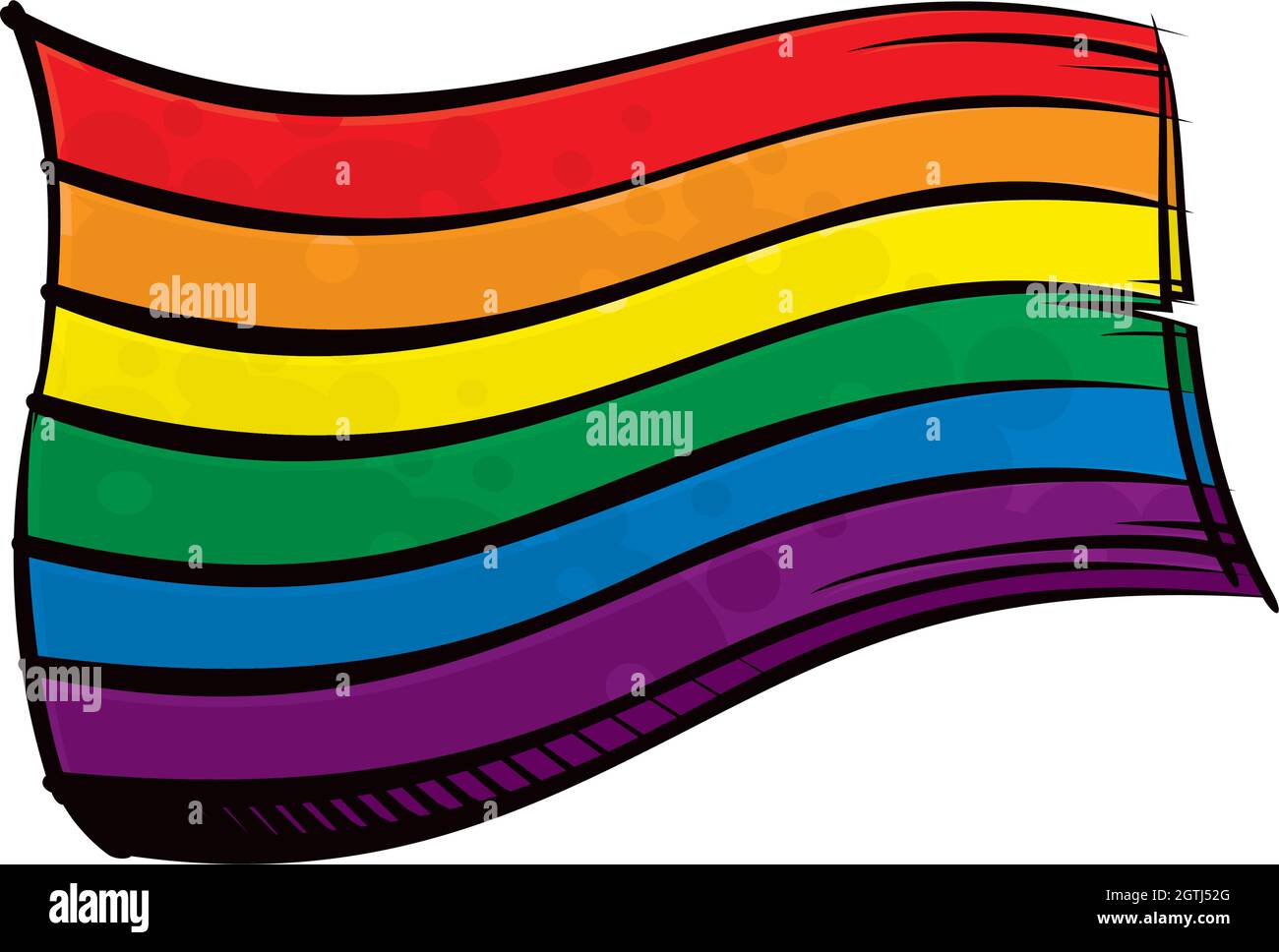 Painted LGBT Rainbow flag waving in wind Stock Vector Image & Art - Alamy