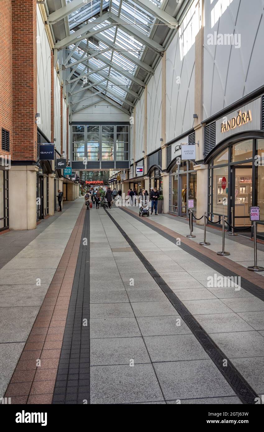 Interior view of Gunwharf Quay outlet shopping centre in Portsmouth,  Hampshire, UK on 29 September 2021 Stock Photo - Alamy