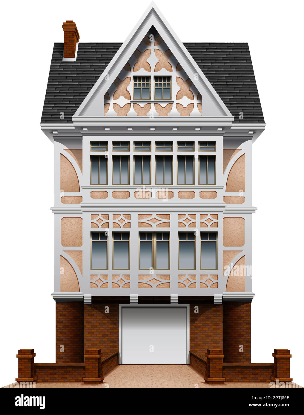 Concrete house Stock Vector Images Alamy