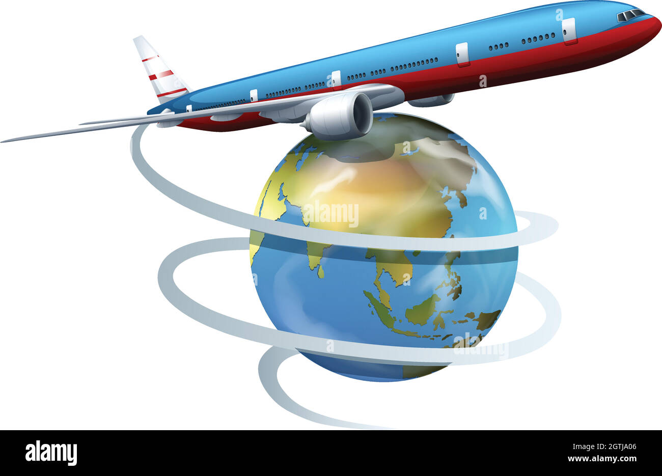 Globe and plane hi-res stock photography and images - Alamy