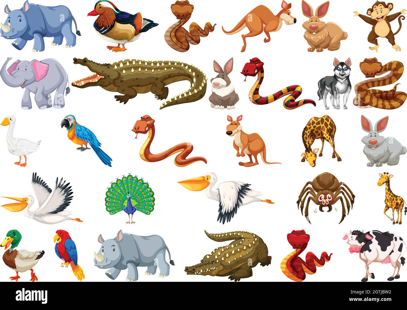 Set of animal character Stock Vector Image & Art - Alamy