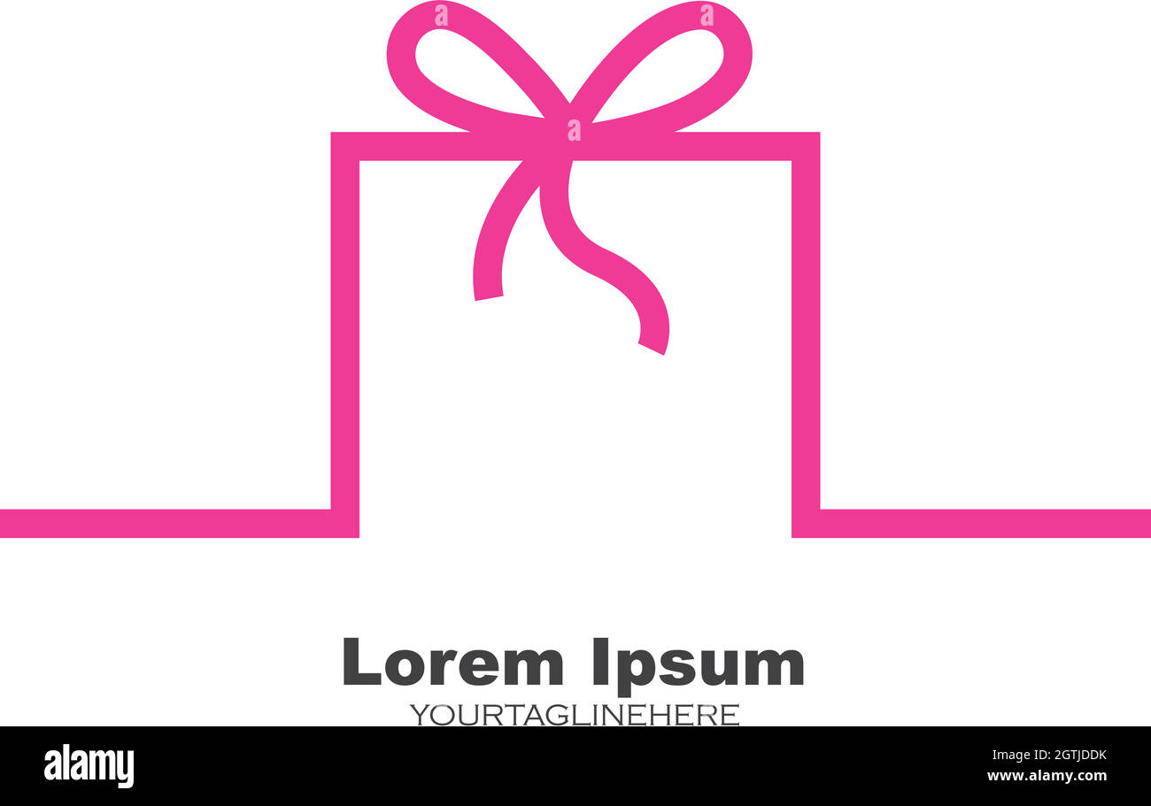 gift box logo vector icon Stock Vector