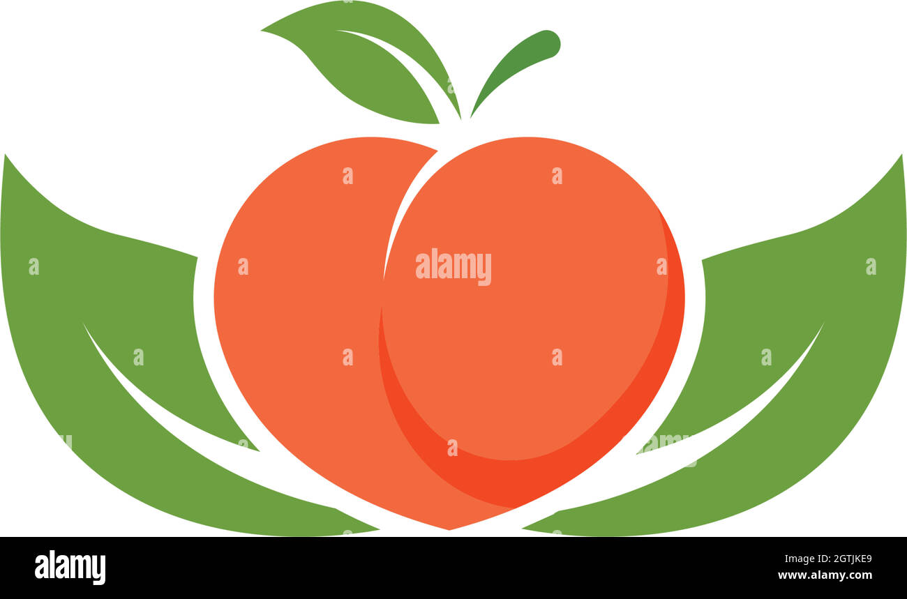 peach fruit icon vector illustrtion design Stock Vector
