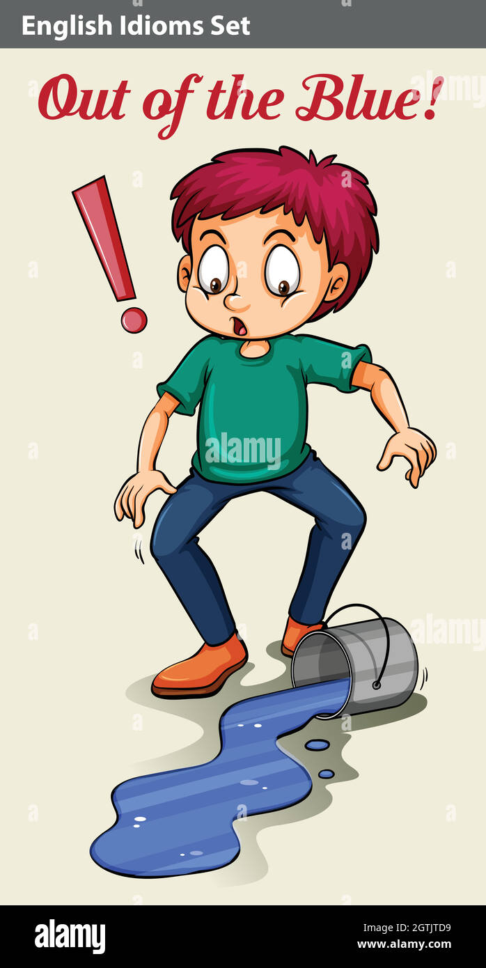 An out of the blue idiom Stock Vector Image & Art Alamy