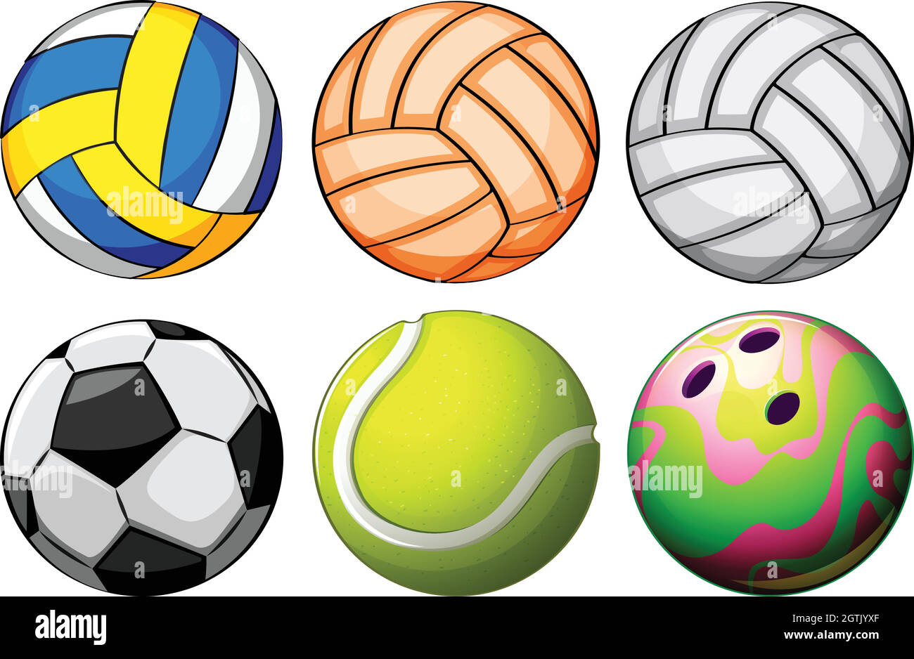 Set of sport balls Stock Vector