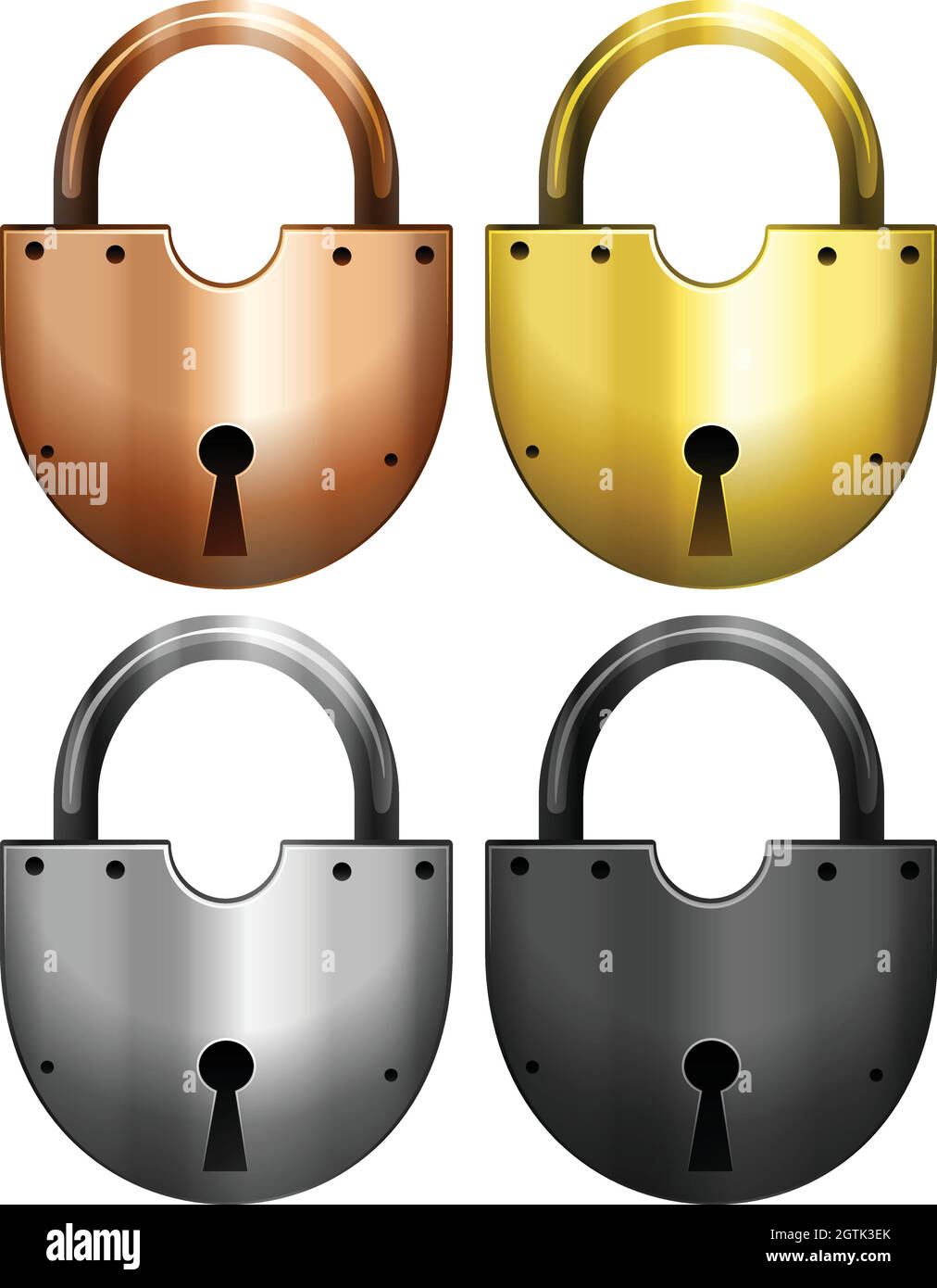 Copper locks Stock Vector Images Alamy