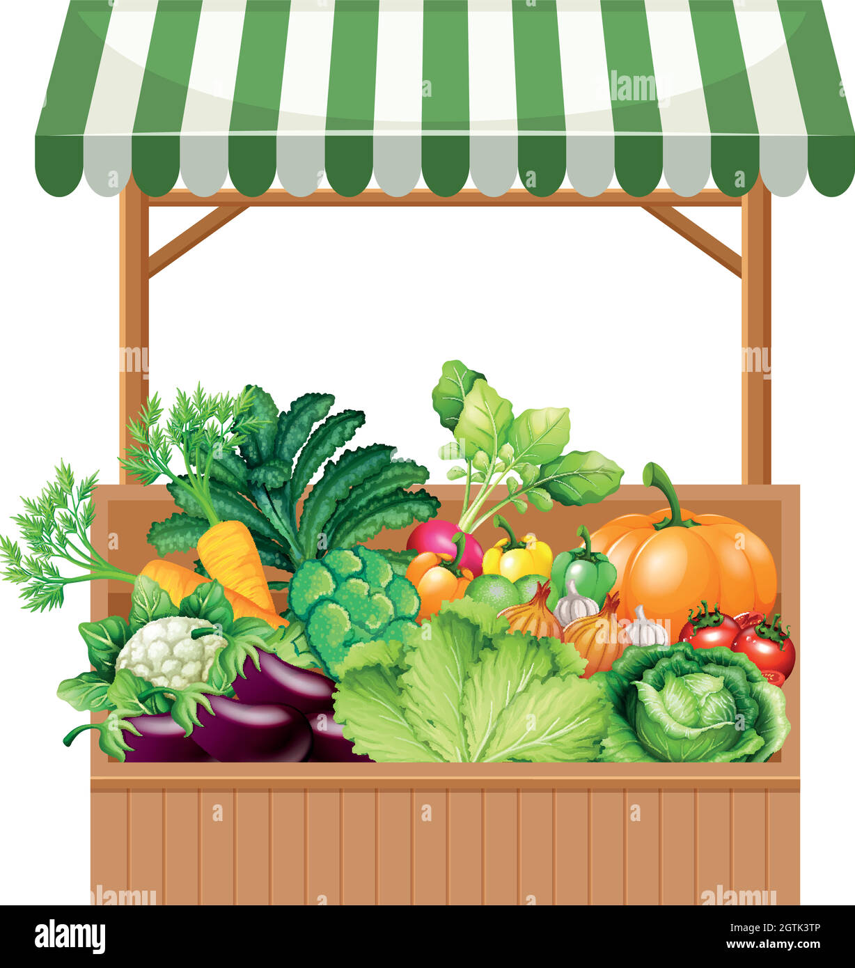 Vegetable on wooden shelf Stock Vector Image & Art Alamy