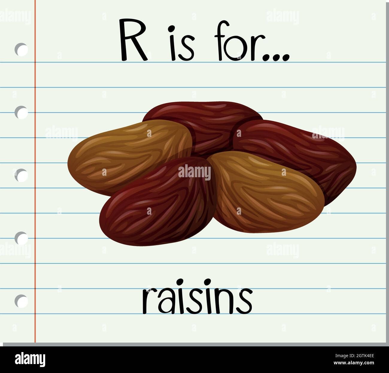 Flashcard letter R is for raisins Stock Vector Image & Art - Alamy
